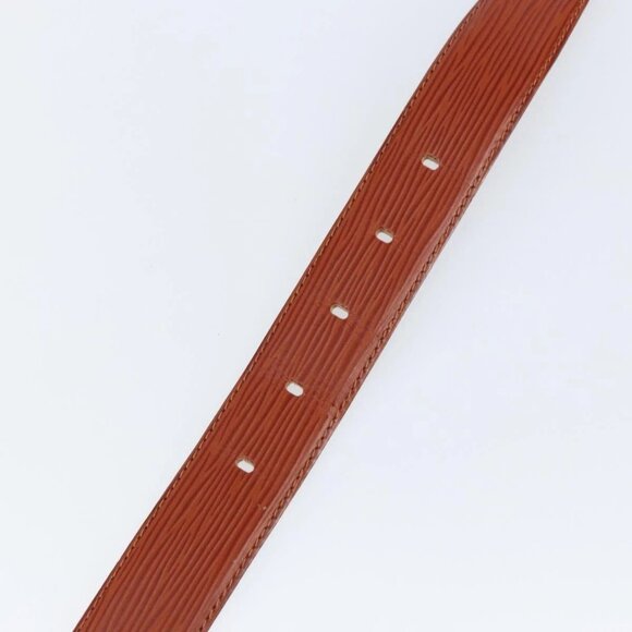LOUIS VUITTON Epi Ceinture Belt 34.3"" Brown LV Auth - Picture 9 of 16